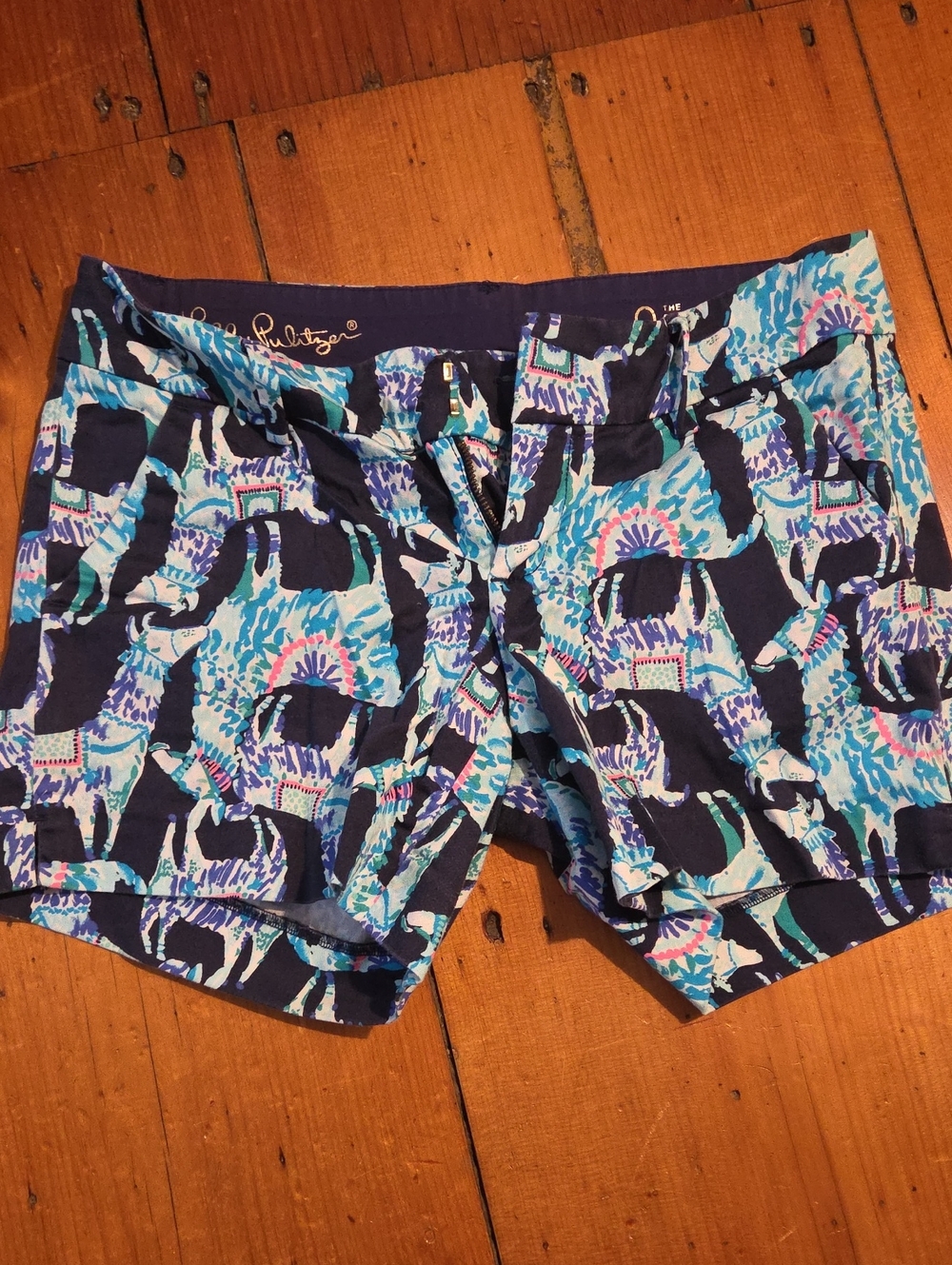 Lilly Pulitzer Callahan Stretch Shorts Alpaca My Bags Size 0